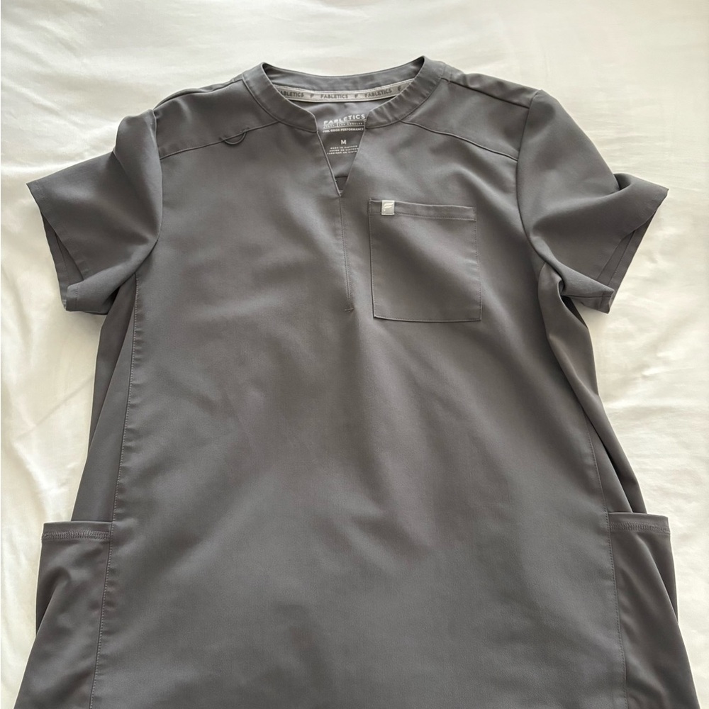 Fabletics Grey Maternity Scrub top